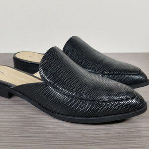 CL by Laundry Freshest Mule, Black PU Leather, Womens Size 7.5 / 38